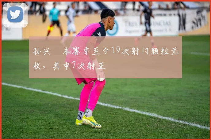 孙兴慜本赛季至今19次射门颗粒无收，其中7次射正